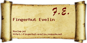 Fingerhut Evelin névjegykártya